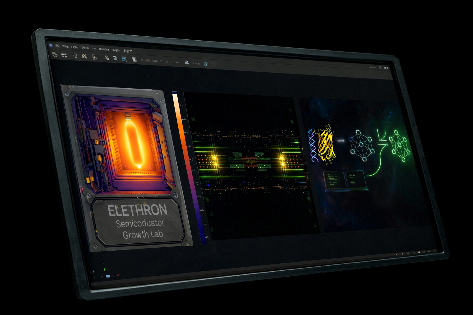 Elethron Materials Discovery Gen-I platform digital twin — multi-physics simulation workflow for microgravity payloads