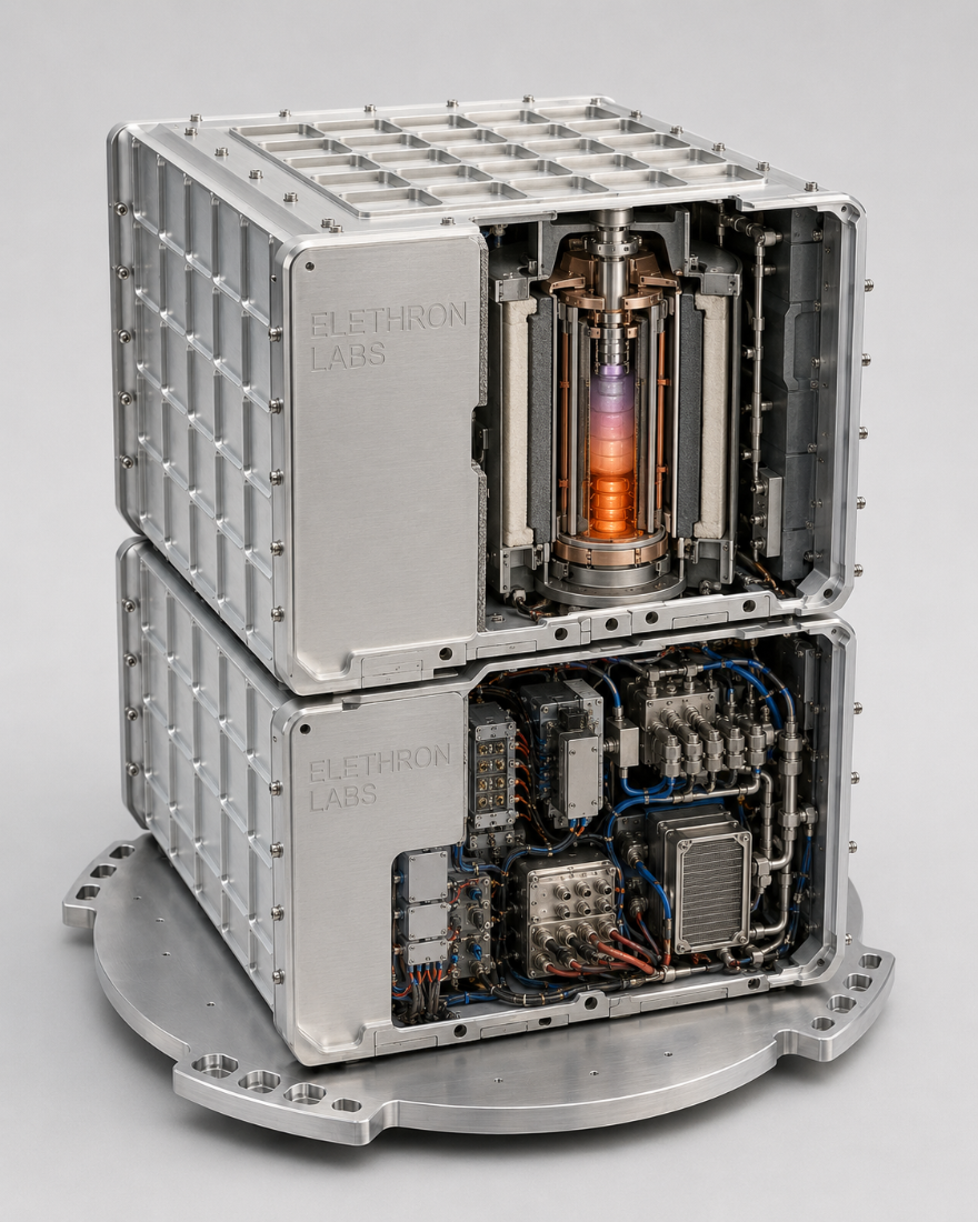 Elethron Materials Lab — dual-module in-space process unit
